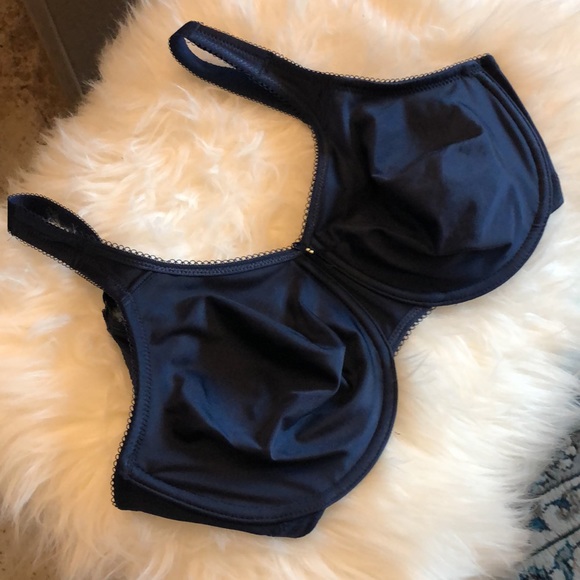 NWOT Wacoal 34G Basic Beauty Navy Spacer Full Figure Seamless Underwire Bra - Picture 4 of 5